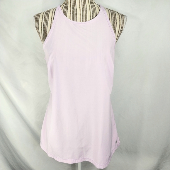 GT TEK GEAR DRY TEK Lavender Purple Halter Look Sleeveless Exercise Top Medium - Picture 1 of 7
